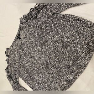 Women's Black and White Sweater